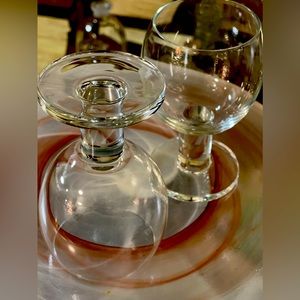 Crate and Barrel Viva Clear Wine Glasses Set of 2